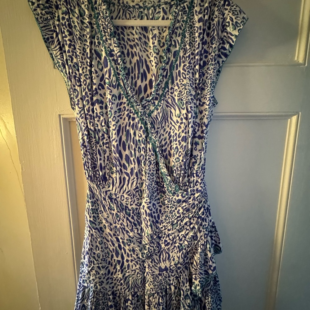 Poupette St. Barth Blue and White Patterned Dress. Exclusive print!!